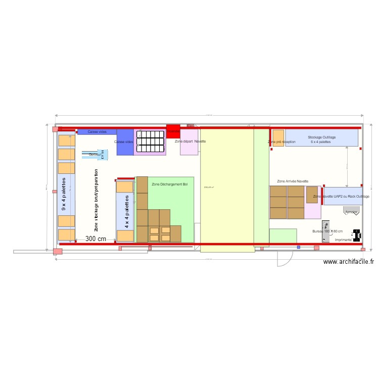Réception UAP3 v8. Plan de 1 pièce et 206 m2
