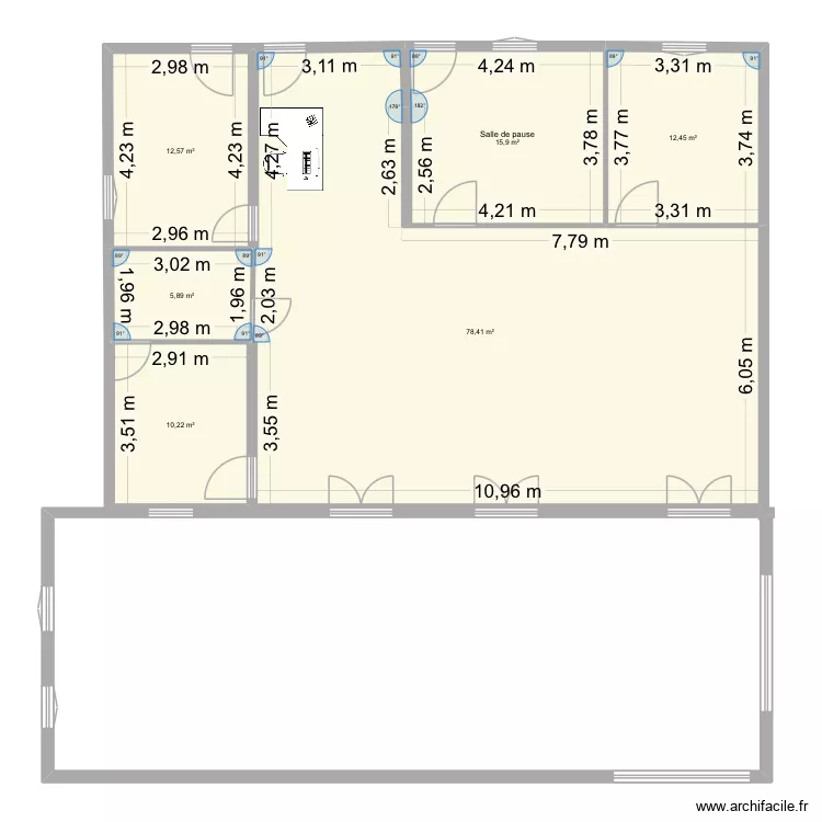 Cabinet V2. Plan de 6 et 135 m² Cabinet V2. Plan de 6 et 135 m²