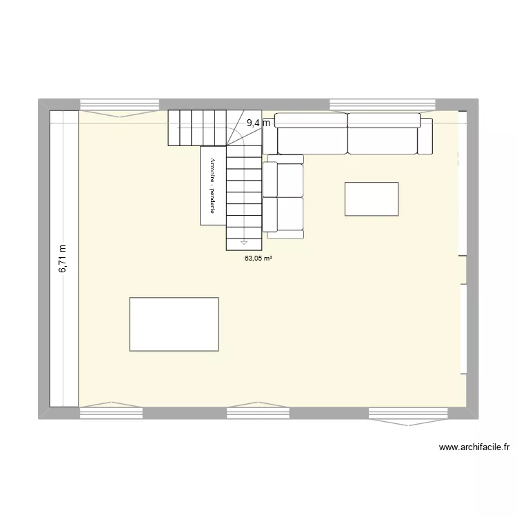 1er étage. Plan de 1 et 63 m² 1er étage. Plan de 1 et 63 m²