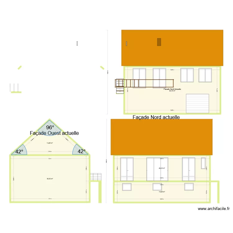 test sud. Plan de 5  et 139 m²