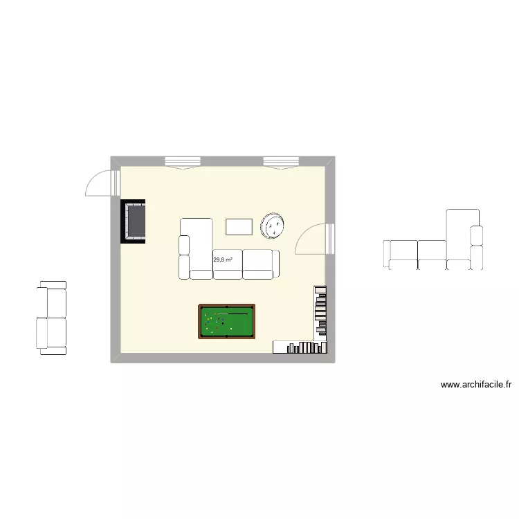 salon Monroseau. Plan de salon Monroseau. Plan de