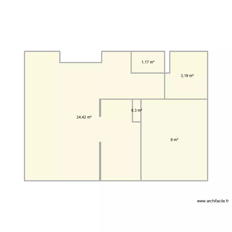appart. Plan de 5  et 38 m²
