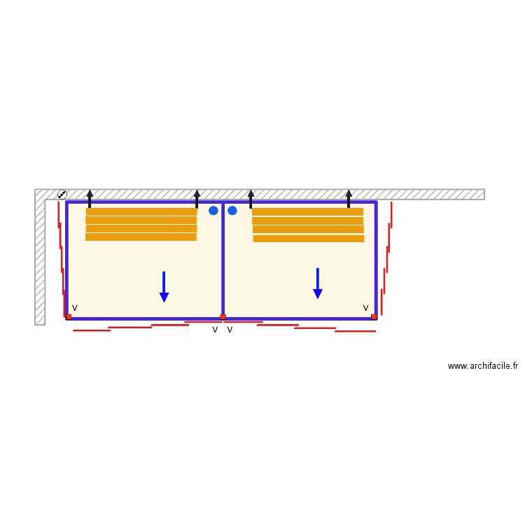 Jean Vacher VITRAGE. Plan de 2 pièces et 22 m2