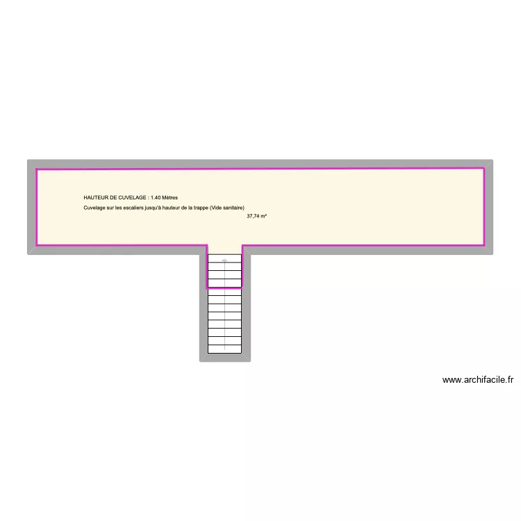 RAYBAUD. Plan de 1  et 38 m²