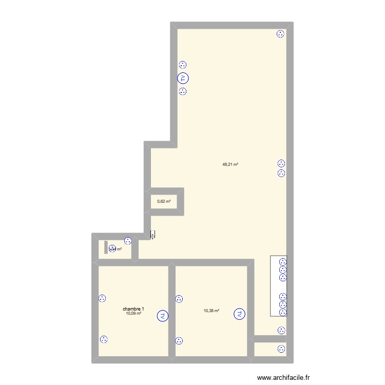 electricit&eacute;. Plan de 0 pièce et 0 m2