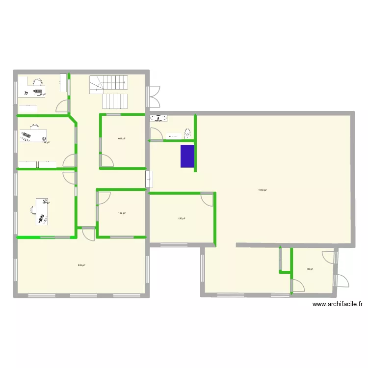 225 Seigneuriale agrandissement 25 X 48. Plan de 9 et 256 m² 225 Seigneuriale agrandissement 25 X 48. Plan de 9 et 256 m²