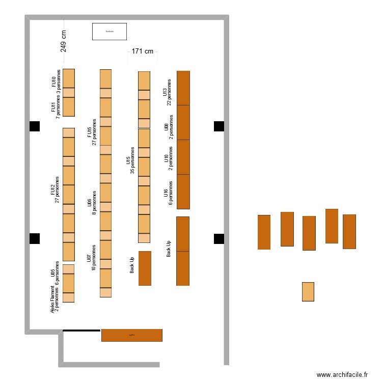 Plan salle souper wolves academy. Plan de 0 pièce et 0 m2