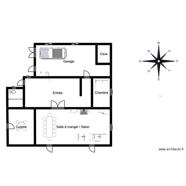 Escape Game. Plan de 7 pièces et 160 m2