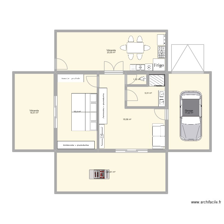 plan 3. Plan de 8 pièces et 123 m2