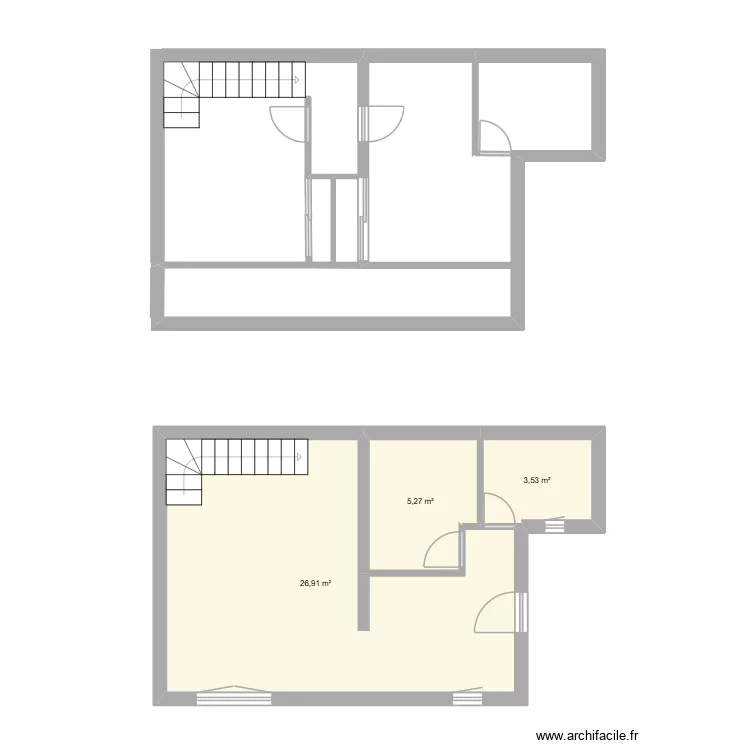 PLAN ETAGE 2. Plan de 3  et 36 m²