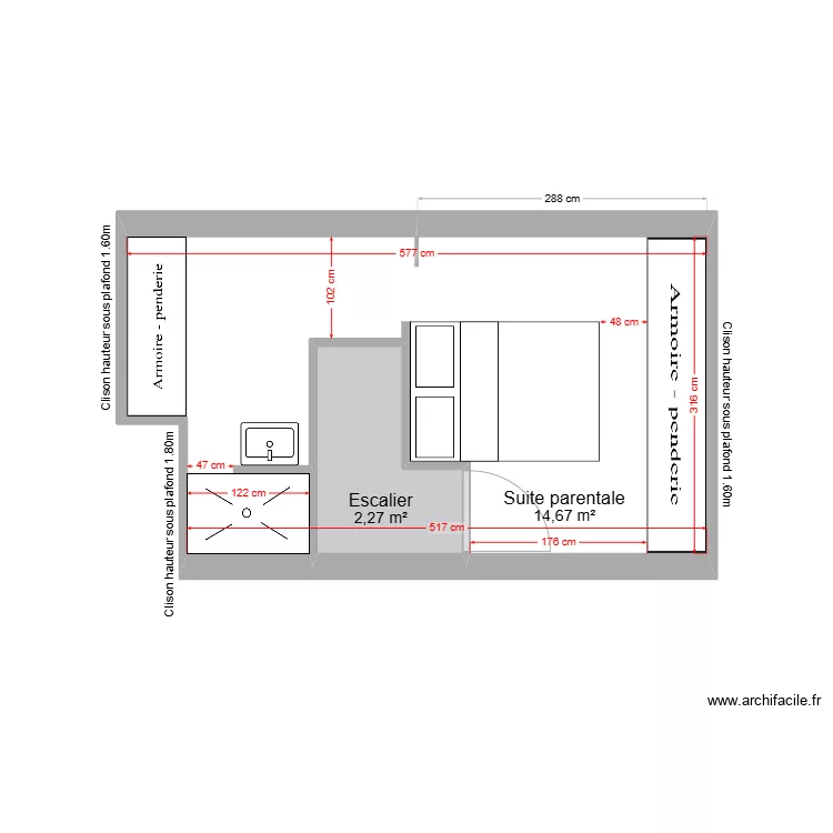 Projet 3 - Etage - Maison 60 Saint Louis. Plan de Projet 3 - Etage - Maison 60 Saint Louis. Plan de