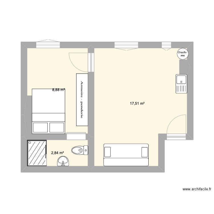 Cam ue Keller. Plan de 0 pièce et 0 m2