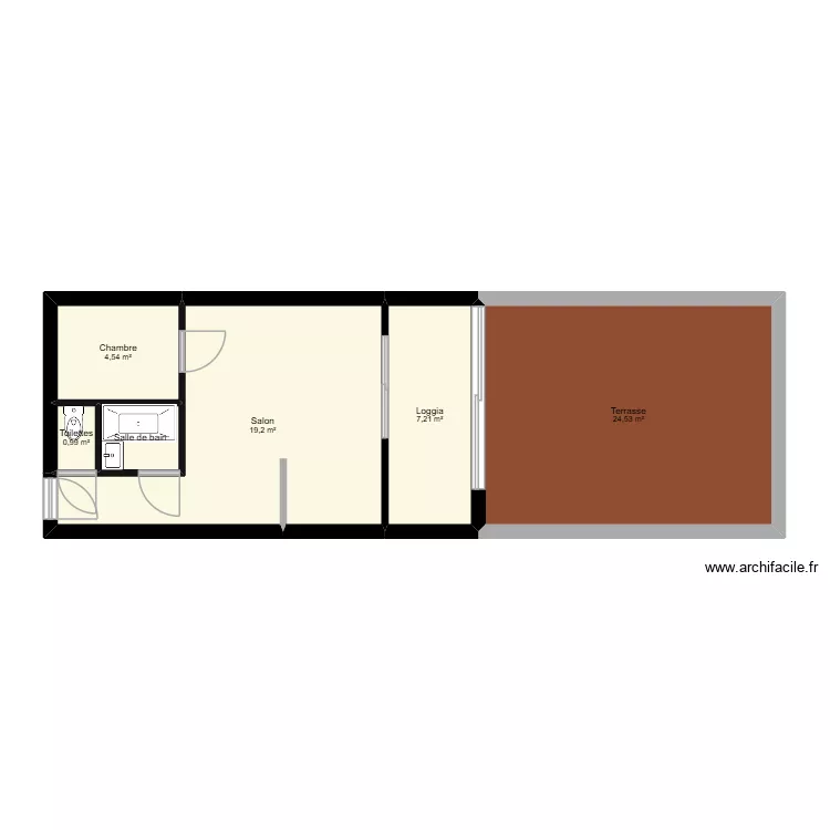 Palavas après. Plan de 6 et 58 m² Palavas après. Plan de 6 et 58 m²