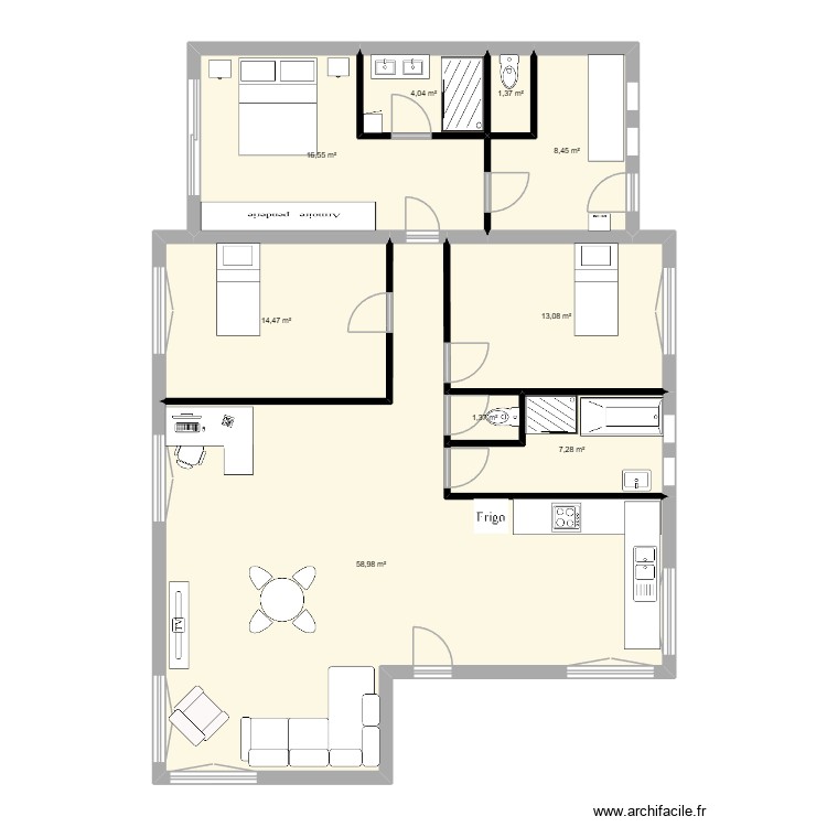 Maison Villetelle V2. Plan de 0 pièce et 0 m2