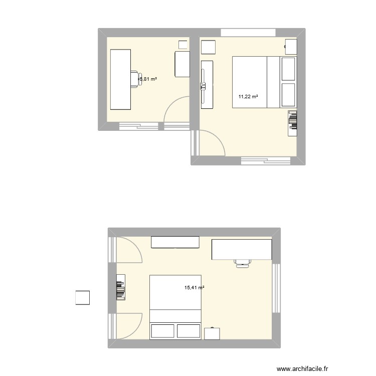 Chambre. Plan de 0 pièce et 0 m2