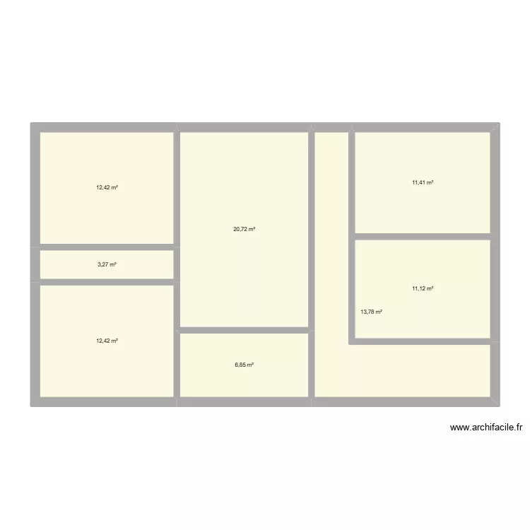 RDC. Plan de 8  et 92 m²