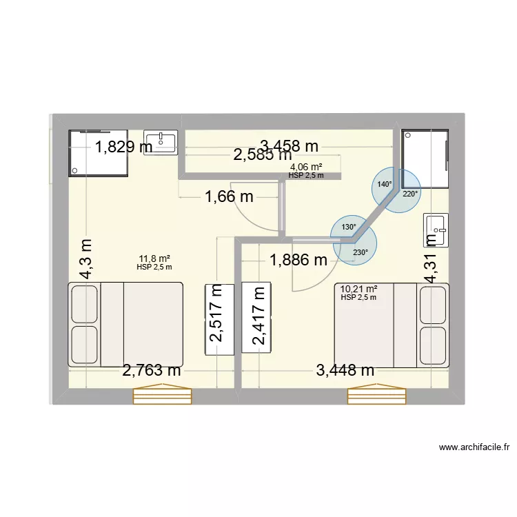 PIERREFEU 2. Plan de 4 et 53 m² PIERREFEU 2. Plan de 4 et 53 m²