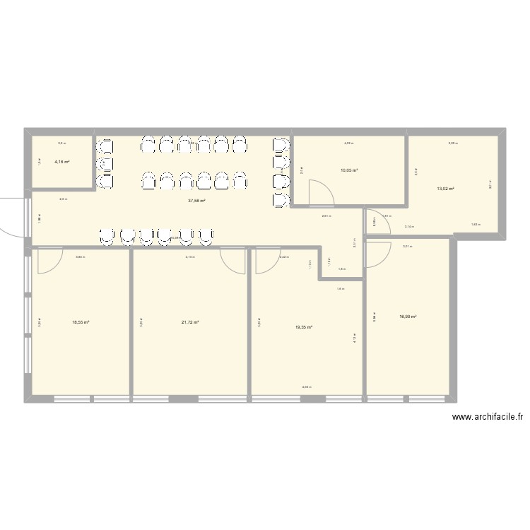 CSNP ES3. Plan de 8 pièces et 141 m2