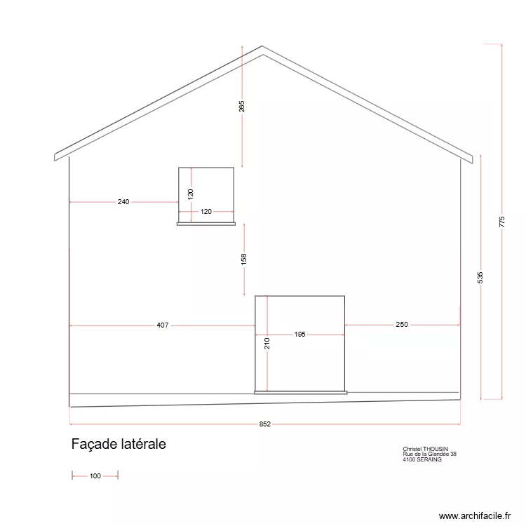 Christel Lat&eacute;rale 2. Plan de 