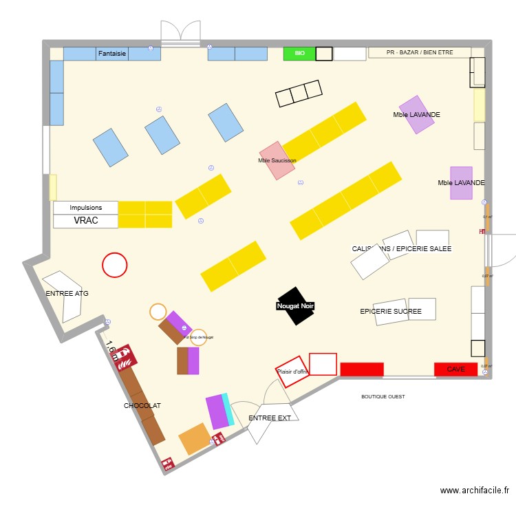 PLAN OUEST. Plan de 1 pièce et 207 m2
