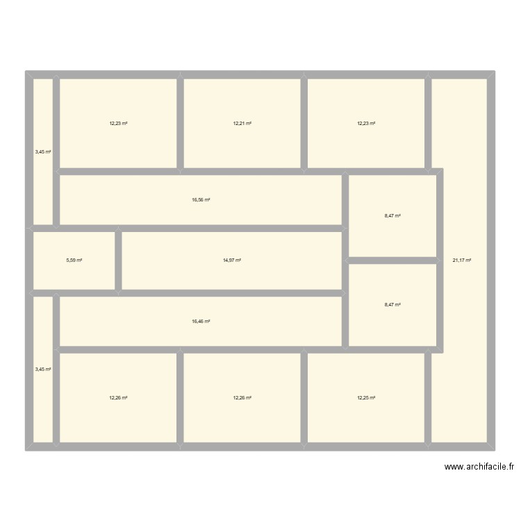 maison02. Plan de 15 pièces et 172 m2