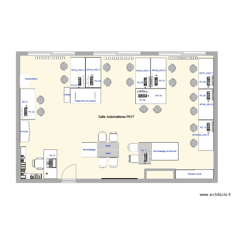 Salle_Auto. Plan de 1 pièce et 72 m2