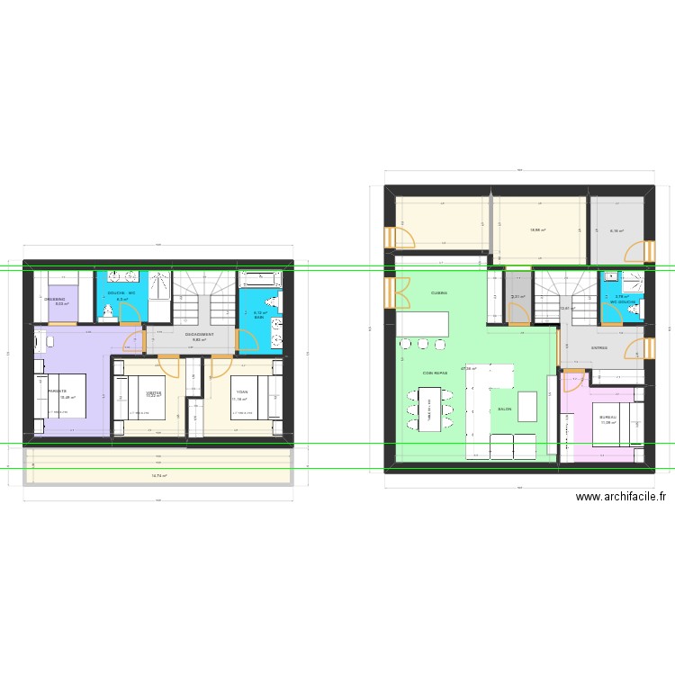Villa GREG-GéGé 2025 V16. Plan de 15 pièces et 181 m2