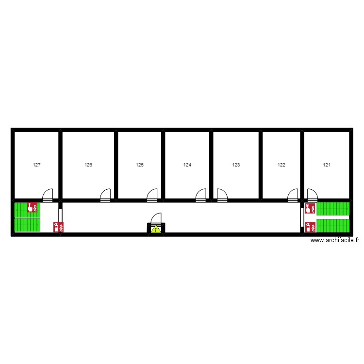 SIDP_Plans étages 1,2,3. Plan de 31 pièces et 587 m2