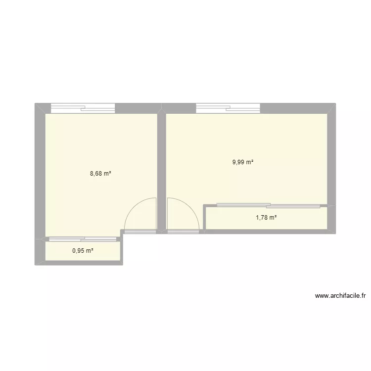 Alli&eacute;s. Plan de 4  et 21 m²