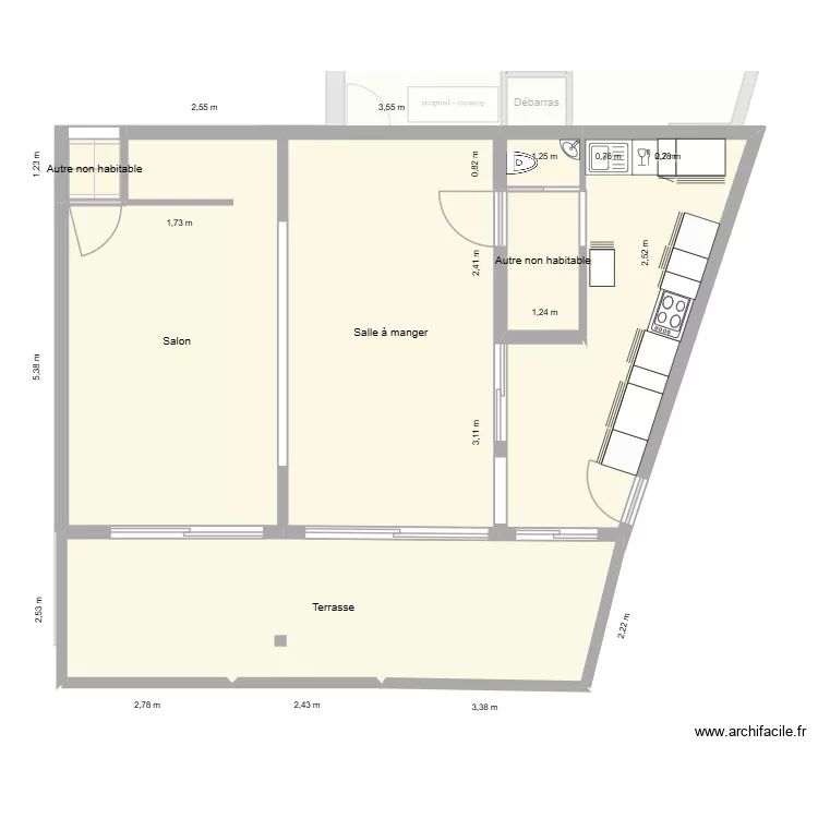 Mourven Cuisine. Plan de 17 Pièces et 167 m² Mourven Cuisine. Plan de 17 Pièces et 167 m²