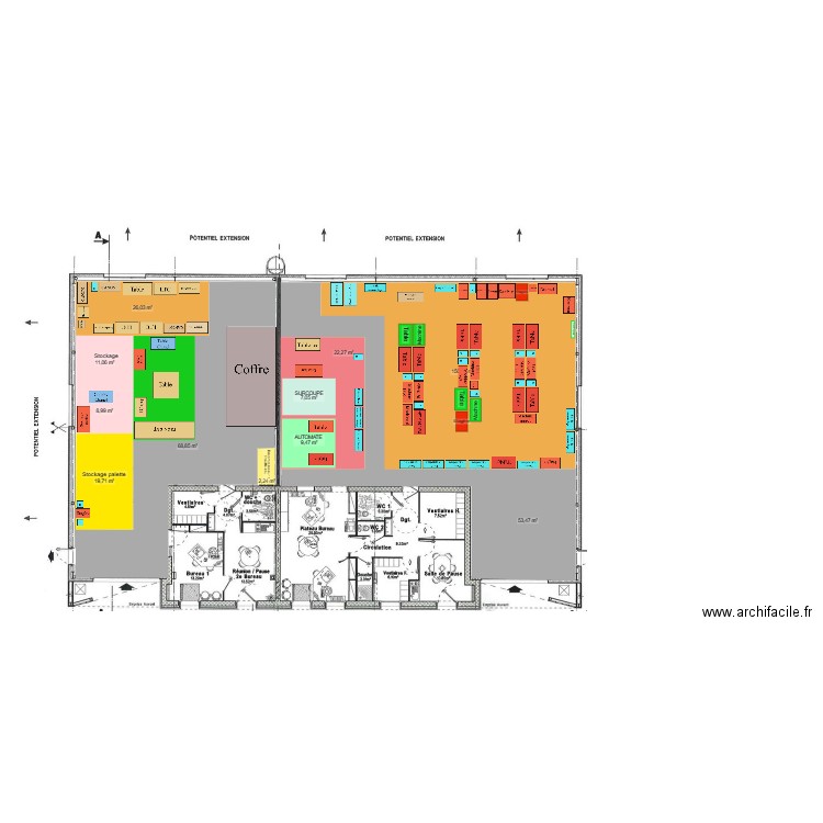Sim 4 : ligne Chanel + prépa. Plan de 0 pièce et 0 m2