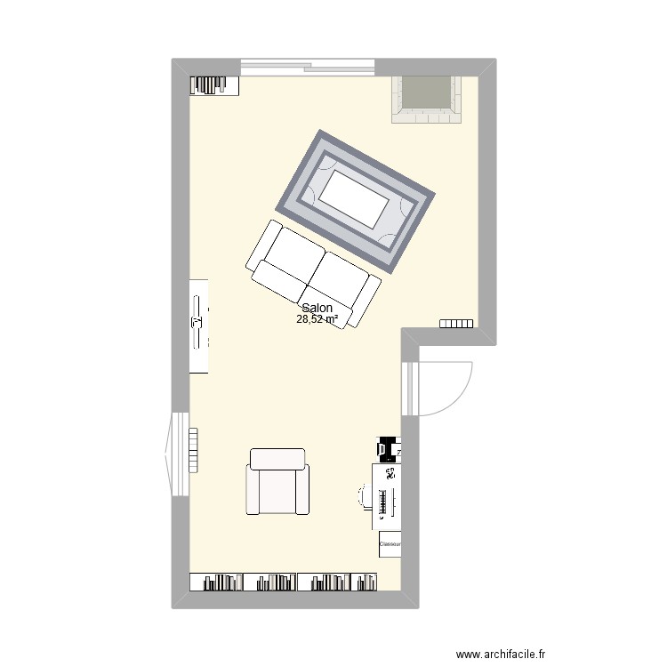Salon Crochet. Plan de 0 pièce et 0 m2
