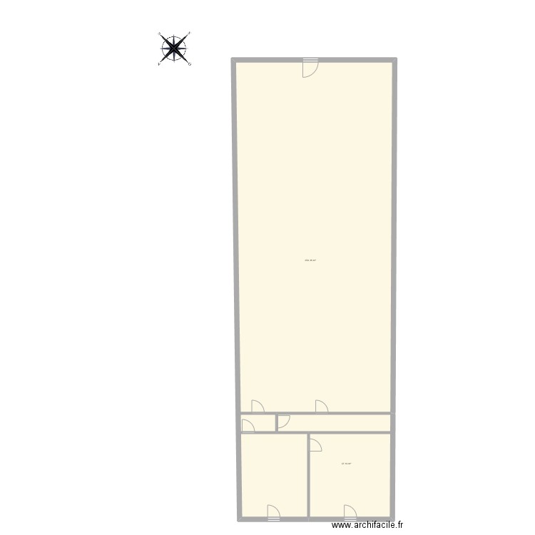 elevage de taurina. Plan de 2 pièces et 290 m2