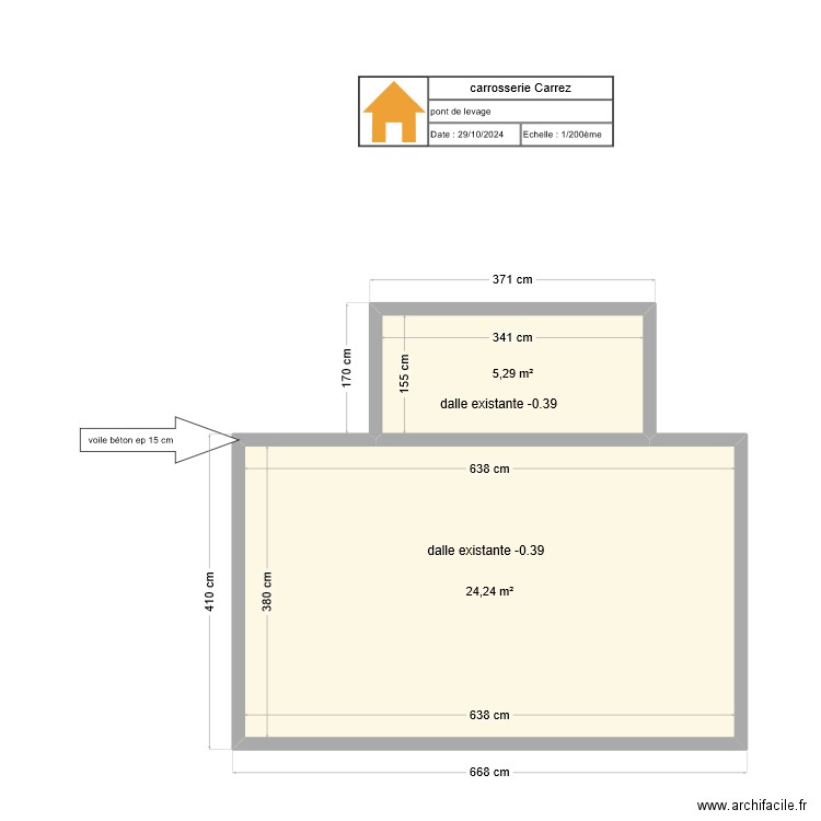 carroserie Carrez . Plan de 0 pièce et 0 m2