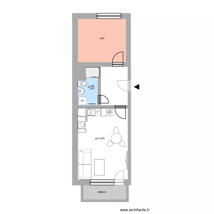 Sokolsk&aacute; tř&iacute;da 2779 byt 4. Plan de 8  et 142 m²