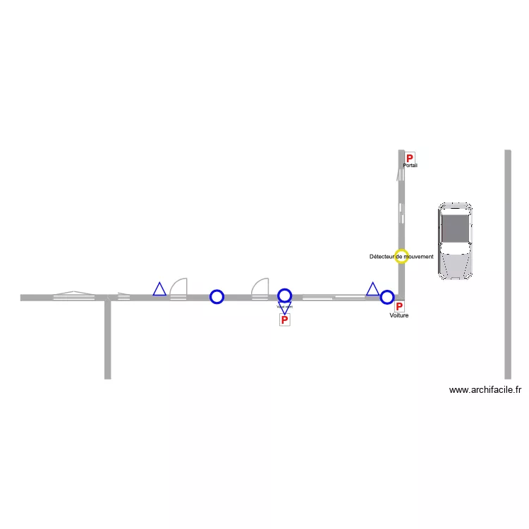 Ext&eacute;rieur - &eacute;lectricit&eacute;. Plan de 