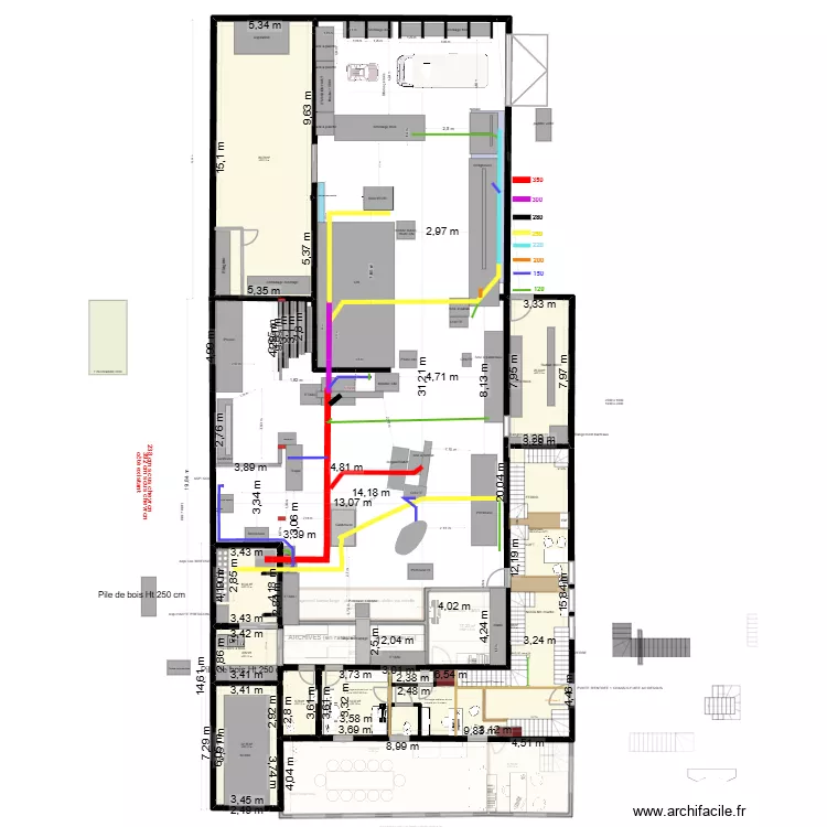 atelier Yann V19 bureau visu atelier_VF. Plan de 13  et 385 m²