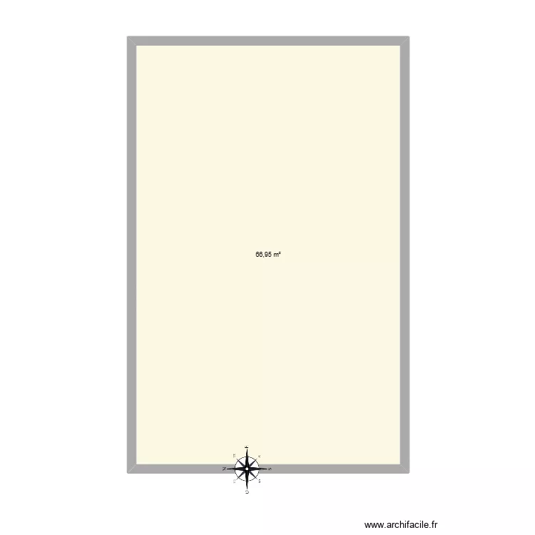 Debut. Plan de 1  et 67 m²