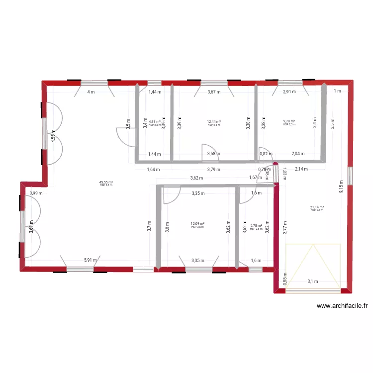 Dolomieu 3. Plan de 7  et 112 m²