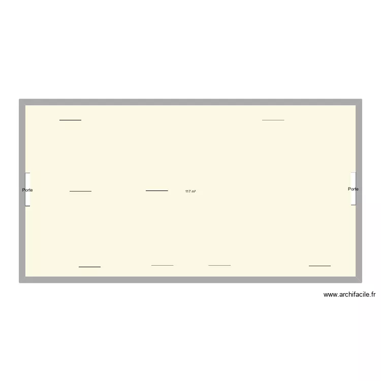 Plan. Plan de 1 pièce et 117 m²