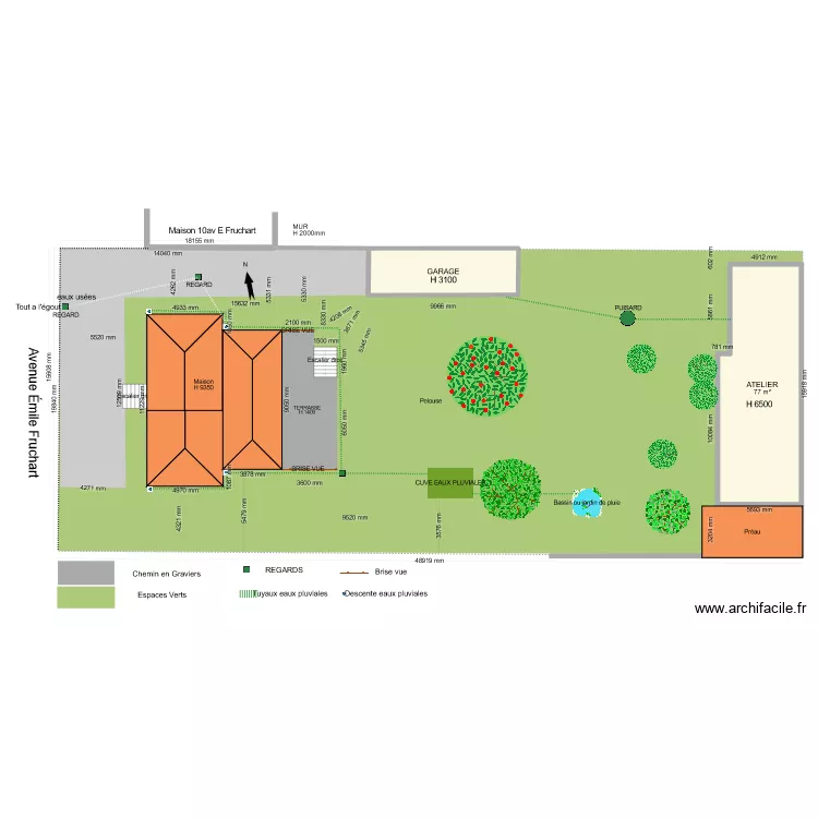 PLAN DE MASSE TERRASSE APRES V3. Plan de 