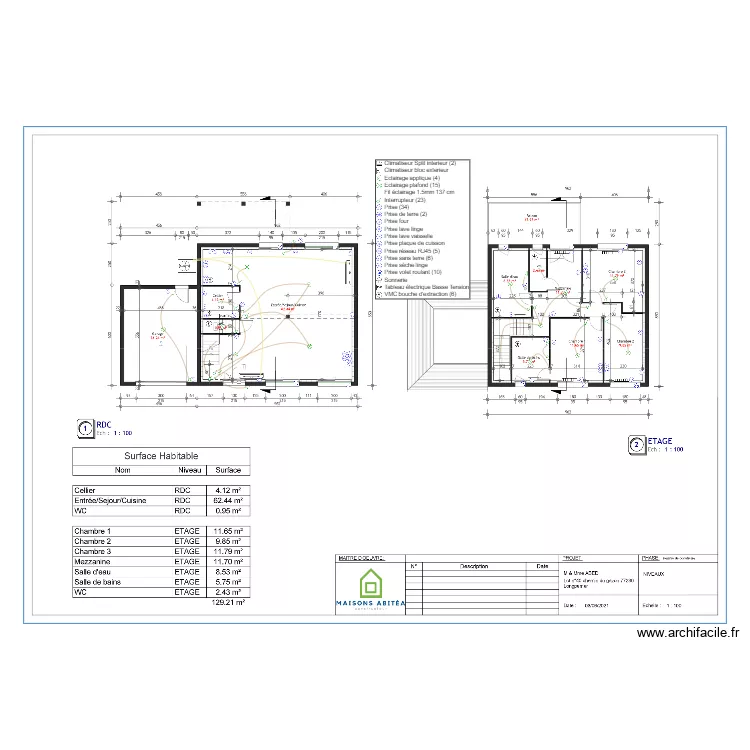 ABED ELECTRICITE. Plan de 