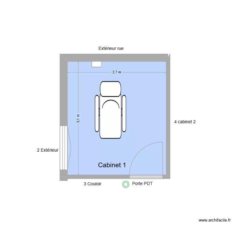 31702 Cabinet 1. Plan de 1 et 8 m² 31702 Cabinet 1. Plan de 1 et 8 m²