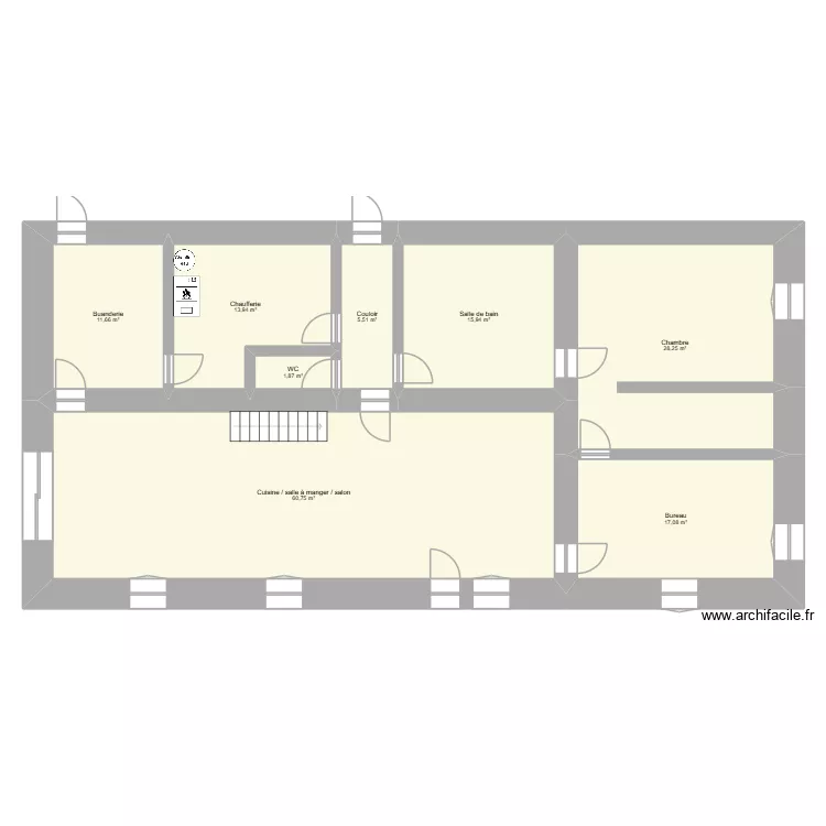 MAISON Thi&eacute;bouhans V2. Plan de 8  et 155 m²