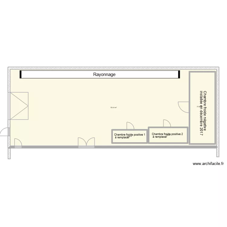 chambres froides ST Quentin 2. Plan de 4 Pièces et 226 m² chambres froides ST Quentin 2. Plan de 4 Pièces et 226 m²