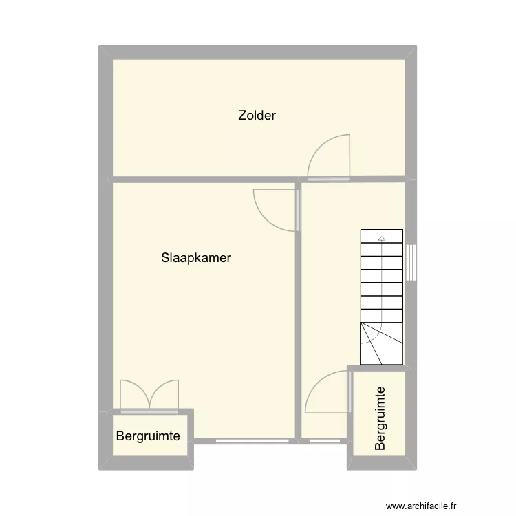 Zavelstraat 7 Harelbeke - zolderverdieping. Plan de 5 et 40 m² Zavelstraat 7 Harelbeke - zolderverdieping. Plan de 5 et 40 m²