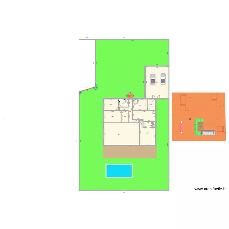 VILLA DE NOUS 5. Plan de 14  et 1251 m²