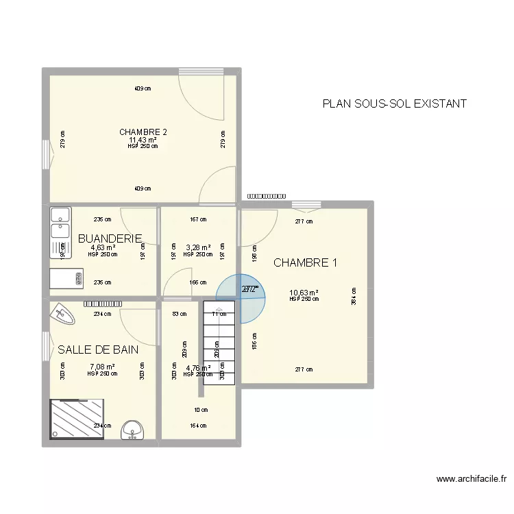PLAN SOUS-SOL EXISTANT COMBE JULIEN V1. Plan de PLAN SOUS-SOL EXISTANT COMBE JULIEN V1. Plan de