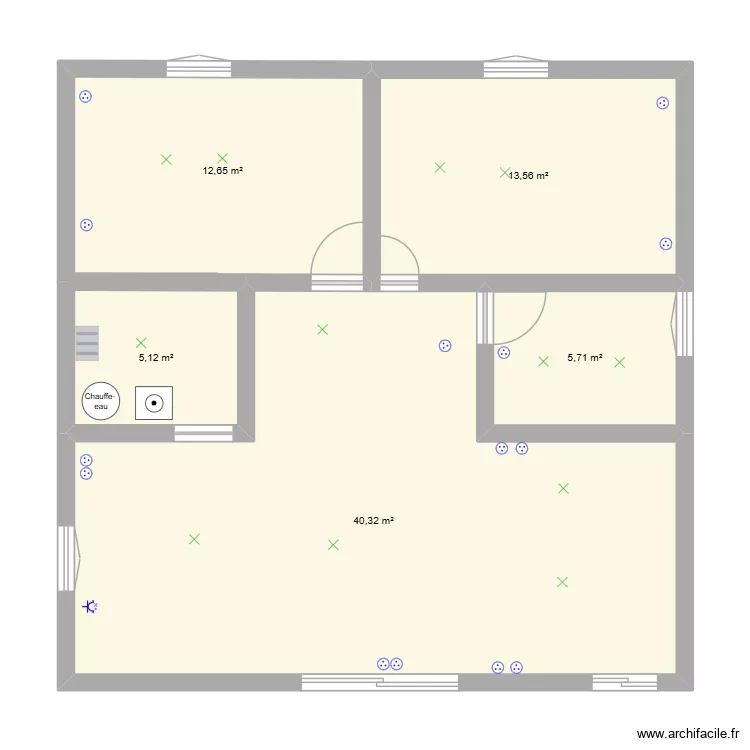 LYANA. Plan de 5  et 77 m²