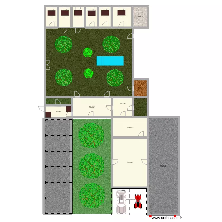 Plan elevage canin. Plan de 18 Pièces et 419 m²